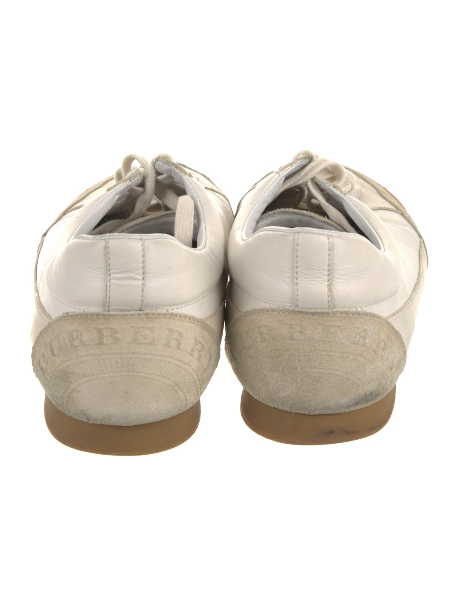 Burberry Nova Check Pattern Leather Sneakers